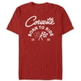 thumbnail image 1 of Men's General Motors 1965 Corvette Born To Ride Graphic Tee Red Medium, 1 of 4