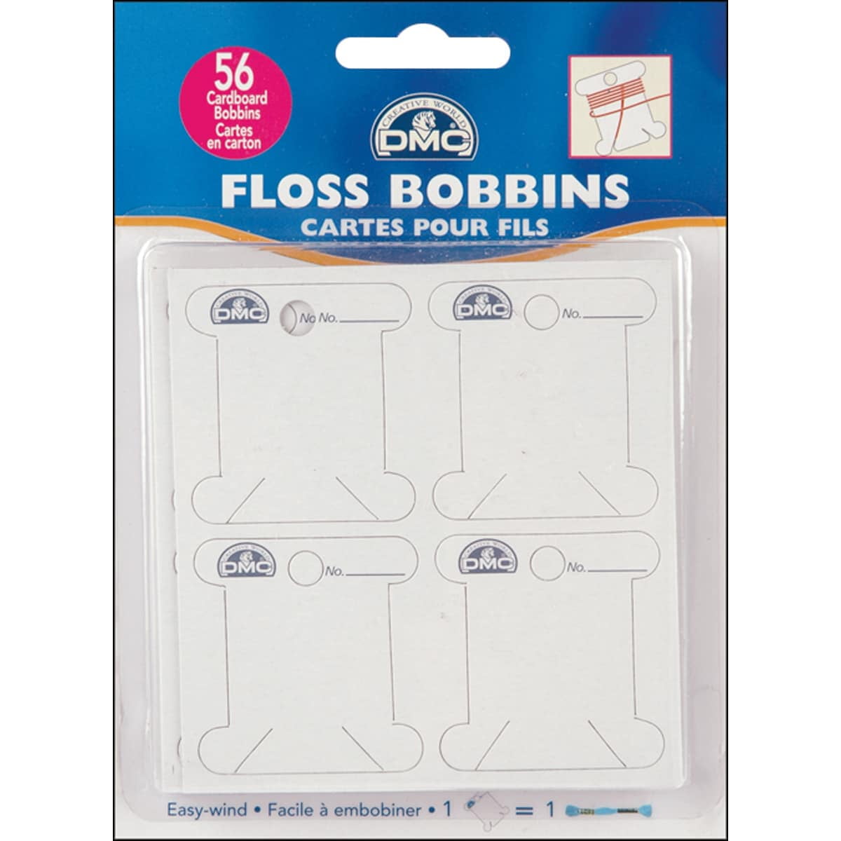 Janlynn Cardboard Floss Bobbins 50/pkg 