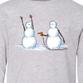 thumbnail image 4 of Inktastic Snowman Stickup with Hairdryer Long Sleeve Youth T-Shirt, 4 of 5