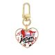 thumbnail image 1 of Llavero de metal en forma de corazón dorado Unbranded Gato de la suerte Japón Rojo Negro, 1 of 3
