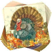 Traditional Thanksgiving Turkey Pumpkin 8 Ct 7 in Dessert Cake Plates