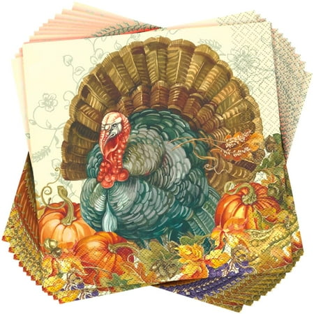 Traditional Thanksgiving Turkey Pumpkin 8 Ct 7 in Dessert Cake Plates
