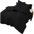 thumbnail image 3 of Luxury 500 TC Egyptian Cotton Comforter | Round Circle Design | 300 GSM | Soft, Breathable | 1 Piece- King Size ( 90" x 104" ) Inches, 1pc Comforter Only, (Black), 3 of 4