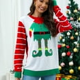thumbnail image 2 of BangWanChi Christmas Sweater for Women Women's Christmas Sweater Long Sleeved Round-neck, 2 of 5