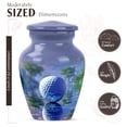 thumbnail image 2 of JAGASY Golf Ball Funeral Urn for Ashes Adult Male, Blue Small Urns for Ashes Keepsake, White Golf Ball Decorative Urns for Husband, Lake Water Cremation Urn for Wife, (3 Inch), 2 of 7