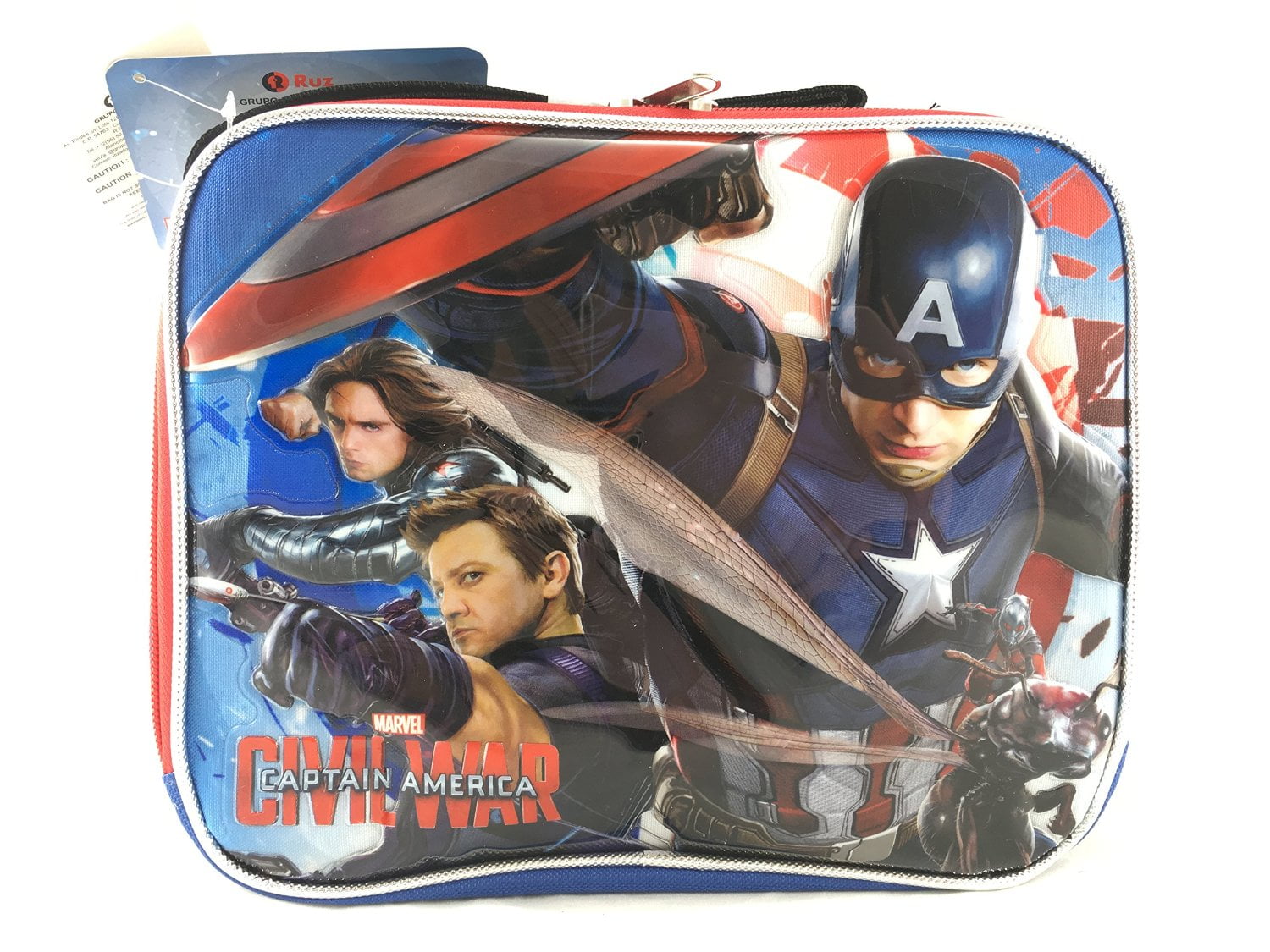 CAPTAIN AMERICA Insulated 3D Lunch Bag Box And Drink Sport Water Bottle Set 