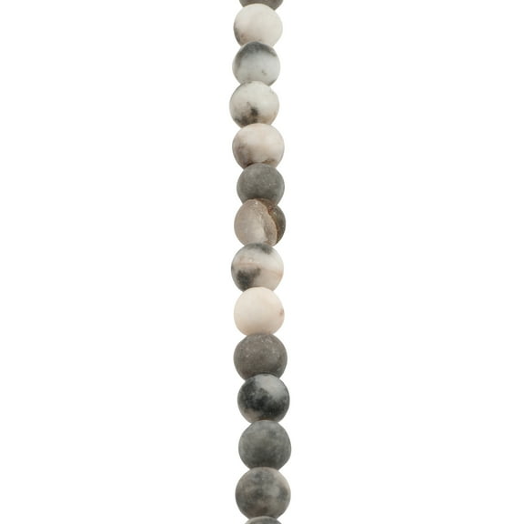 12 Pack: Pink Zebra Matte Round Beads - 4mm by Bead Landing