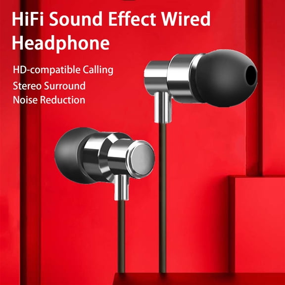 Lifetechs Wired Earphone HD-compatible Calling Stereo Surround HiFi Sound Effect Wired Headphone Home Supply