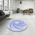 thumbnail image 4 of Ahgly Company Machine Washable Indoor Square Transitional Lavender Blue Area Rugs, 8' Square, 4 of 7