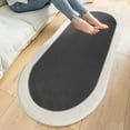 thumbnail image 7 of Soft Plush Bathroom Rug Non Slip Washable Oval Shaggy Carpet for Bedroom Living Room Floor Mat, 7 of 7