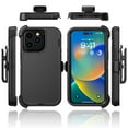 thumbnail image 4 of Elegant Choise Phone Case with Belt Clip Holster Stand for iPhone 14 Pro Shockproof Cover, Black, 4 of 16