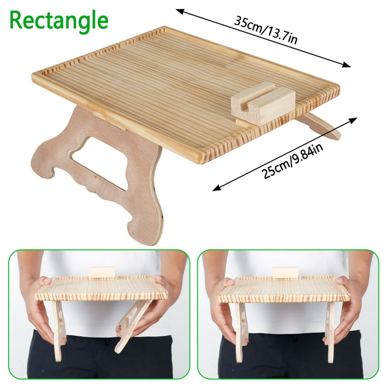 Sofa Arm Tray Table Wooden Couch