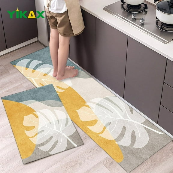 Scandinavian Minimalist Kitchen Floor Mats Household Living Room Bedroom Bathroom Doorway Carpet Anti-Slip Washable Area Rug