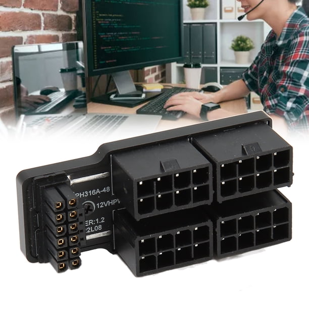 Placa Adaptadora de Corriente GPU 4x8P a 12VHPWR 12P Plus 4P ATX30 PCIe 50 GPU Conector PCIe ángulo de 180 Grados Conector GPU PCIe para Creadores de Contenido de Jugadores ANGGREK Otros