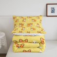 thumbnail image 5 of Manfei Kawaii Corgi Queen Comforter Set, Cartoon Dog Pet Comforter Sets Queen, Yellow Orange, Polkadot Reversible, 3pcs, 1 Comforter and 2 Pillowcases, 5 of 7