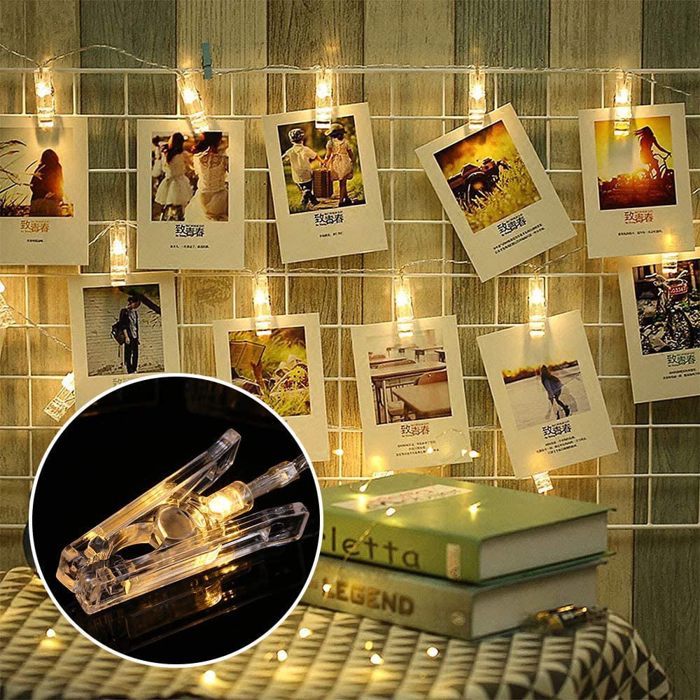 LED String Lights with Clips to Hang Pictures for Decoration Valentine's Day Gif 