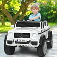 thumbnail image 2 of Costway Mercedes Benz 12V Electric Kids Ride On Car RC Remote Control W/Trunk White, 2 of 9