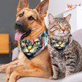 thumbnail image 4 of Cat Pack of Two Translucent Light and Breathable Chiffon Yarn Dog Bandanas - 40.6x40.6x58/16x16x22.8in, 53.3x53.3x76.2/20.9x20.9x30 in, 4 of 5