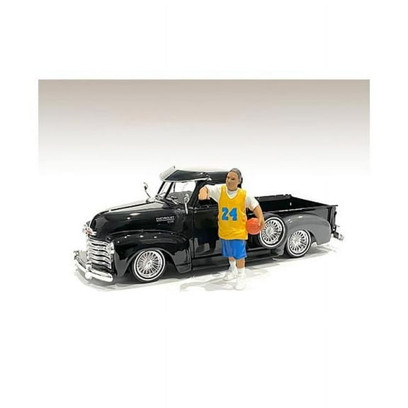 American Diorama 76375 3 in. Lowriderz Figurine III for 1 by 24 Scale Models, Yellow & Blue