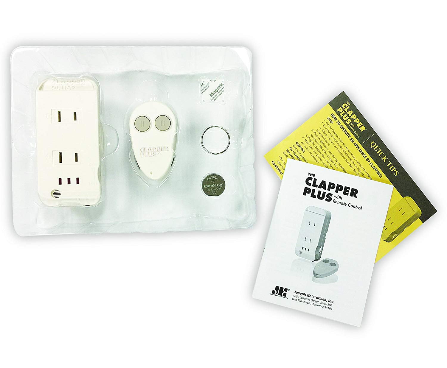 The Clapper Plus with Remote Control Wireless On/Off Light Switch - 