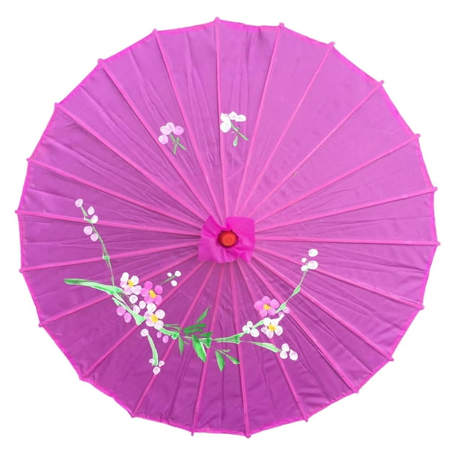 Paraguas de papel engrasado tradicional retro, paraguas de seda antiguo para baile de ballet Violeta