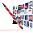 thumbnail image 3 of PRO Capacitive Resistive Stylus Universal 2 in 1 Compatible with Google Chromebook/PixelBook Go/Pixel Slate High Sensitivity & Precision Full Size 3 Pack! (RED), 3 of 5
