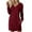Wine, variant on Maean Womens Sweatshirt Dress Long Sleeve V Neck Dresses Knee Length Casual Shirts Dress Tops with Pocket