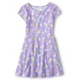 thumbnail image 1 of Vestido The Children's Place para niñas, manga corta, moderno, morado, 1 of 3