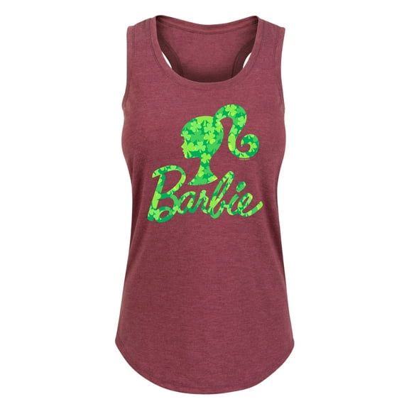 Barbie - Shamrock Pattern Logo - Women's Racerback Tank Top