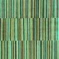 thumbnail image 1 of Ahgly Company Machine Washable Indoor Square Southwestern Turquoise Blue Country Area Rugs, 8' Square, 1 of 4