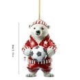 thumbnail image 2 of Christmas Bear Decoration under $5! Xqxayjr Cute Bear Christmas Decoration, Polar Bear Scene Hanging Ornament, Acrylic Christmas Decor for Home Tree Car, 2 of 2