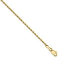 thumbnail image 1 of 14k Yellow Gold 1.3mm Solid Diamond-Cut with Lobster Rope Chain Bracelet - with Secure Lobster Lock Clasp 7", 1 of 5