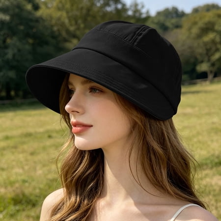 Womens Wide Brim Baseball Cap Adjustable Sunscreen Baseball Hat UPF 50+Womens Sun Hat UV Protection Hiking