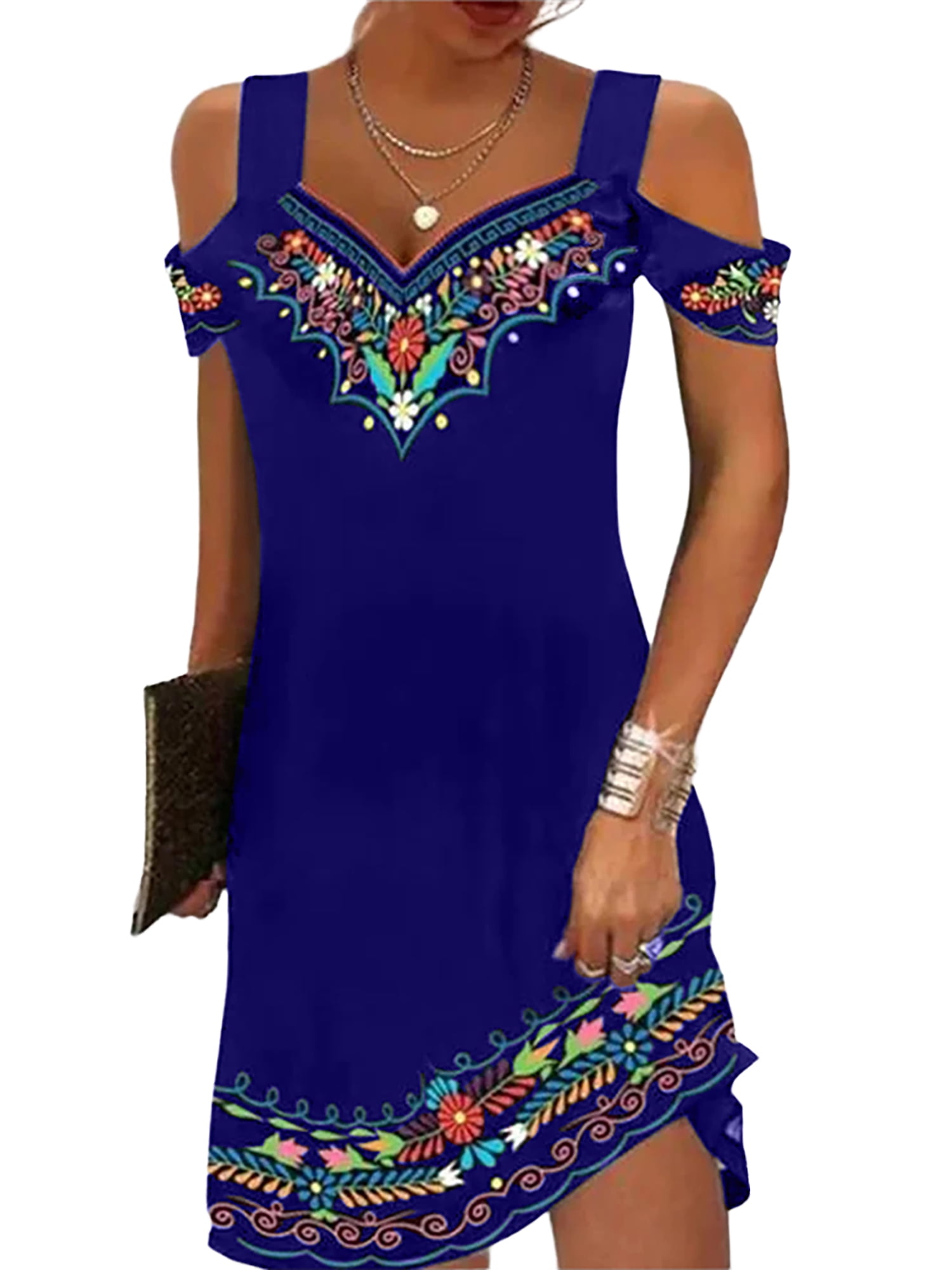 Boho Printed Shirt Dress