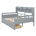 thumbnail image 6 of Elegant Design Daybed with Bedside Shelves and Two Drawers, Pine Wood Day Bed with Maximized space for Office/Living Room/Bedroom, Sturdy Slats Support Wooden Sofa Bed, 6 of 9