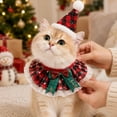 thumbnail image 7 of Christmas Pet Accessories, Festive Scarf and Hat Set for Dogs and Cats, Holiday Photo Props for Family Gatherings Parties and Home Celebration Decor, 7 of 7