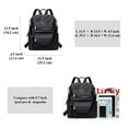 thumbnail image 6 of ALTOSY Genuine Leather Backpack Purse Elegant Convertible Shoulder Bag for Women S108 Black, 6 of 7