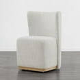 thumbnail image 2 of CHITA Modern Wingback Dining Chairs with Casters&Wood Base Set of 2, 2 of 5
