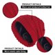 thumbnail image 2 of Gorro de mujer de invierno de punto con forro de satén Gorro cálido de lavado suave de seda suelta, 2 of 5