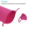 thumbnail image 3 of Unique Bargains 30x15cm Microfiber Pouch, 3Pcs Soft Storage Drawstring Gift Bag, Rose Red, 3 of 5