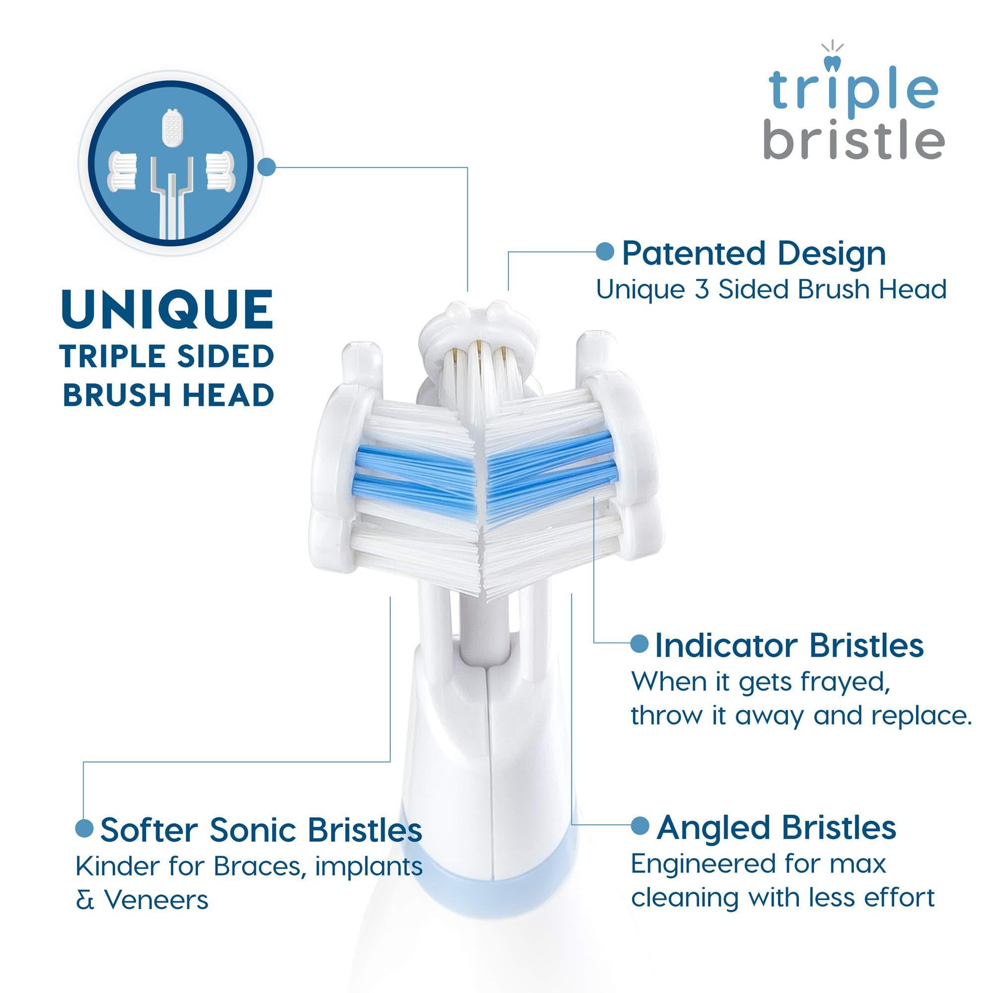 triple bristle best sonic electric toothbrush