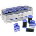 thumbnail image 6 of John Frieda Body & Shine Smooth Waves Professional Multi-Sized Jumbo Ceramic Titanium Hot Hair Rollers, 12 Piece Set, Ionic, Blue, 6 of 9