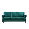 thumbnail image 3 of Uspridefurniture Feingold 85'' Velvet Rolled Arm Sofa,Green, 3 of 5