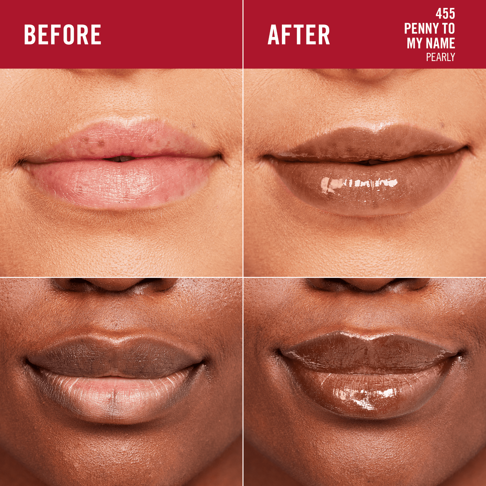 (2 pack) Rimmel Stay Glossy Lip Gloss, Penny to My Name 455, 0.18 fl oz