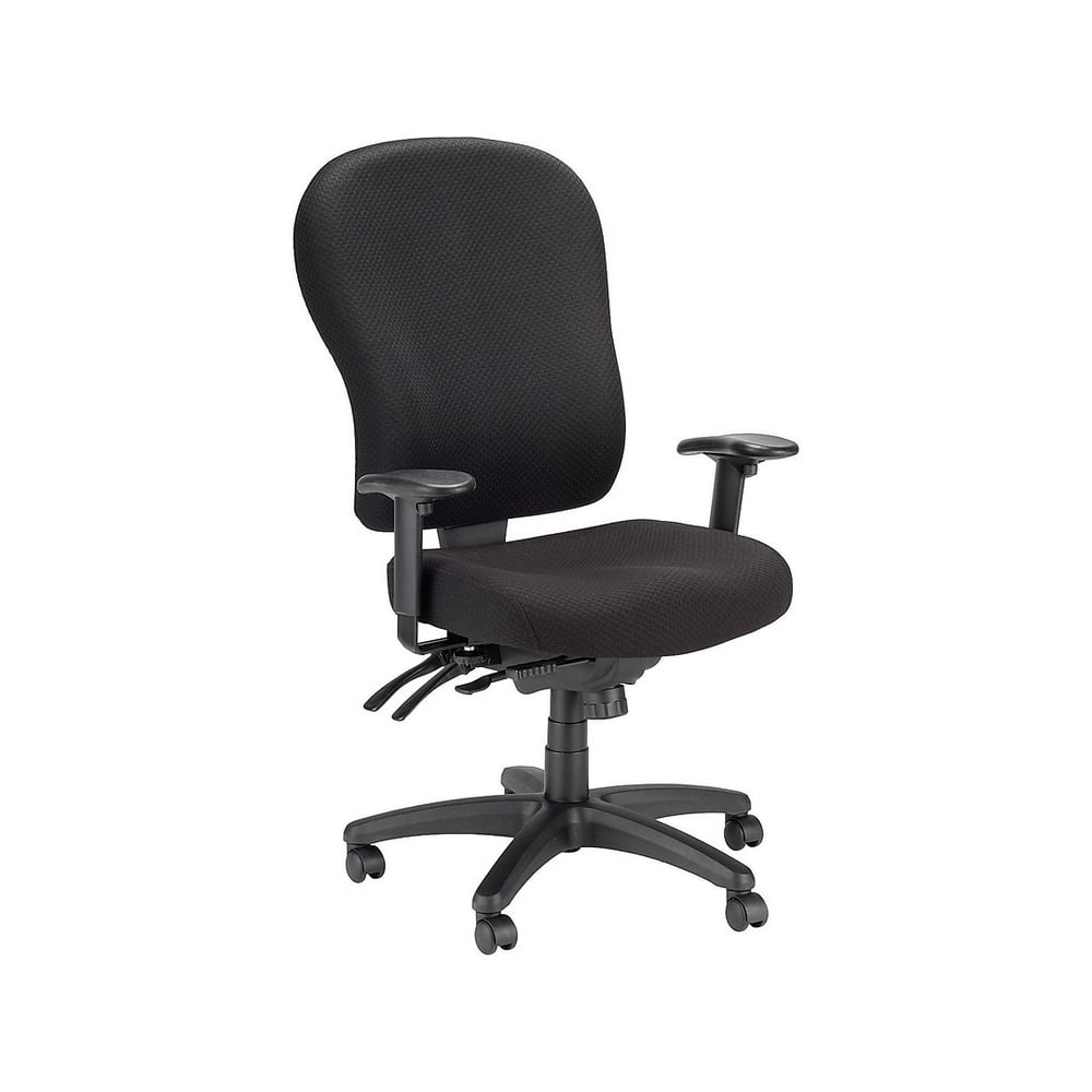 Tempur-Pedic Ergonomic Fabric Mid-Back Office Chair, Black, Fixed Arm