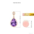thumbnail image 3 of ANGARA Natural Bezel-Set 1 ct Amethyst Teardrop Pendant with Diamond in 14K Rose Gold for Women (Size-8x6mm) | February Birthstone, Anniversary, Jewelry Gift for Women | Natural Amethyst Necklace, 3 of 9