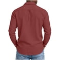 thumbnail image 6 of Guluxicc Men's Cotton Long Sleeve Shirts with Pockets Button Down Classic Fit Business Casual Shirts Summer Casual Outfits, 6 of 7