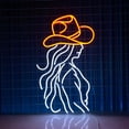 thumbnail image 3 of Glowneon Cowgirl Art Led Light Decor, Western Wall Art Neon Sign, 3 of 4