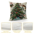 thumbnail image 4 of Orinice  Christmas Tree Pillows Cover Winter Merry Christmas Cat Throw Pillow Home Decorations  Living Room Cushion Case for Sofa Couch White, 4 of 5