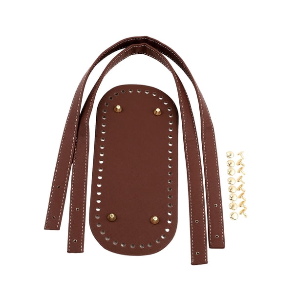 Bolsa de ganchillo con parte inferior y correa, base de cojín, almohadilla moldeadora inferior para bolso DIY Café